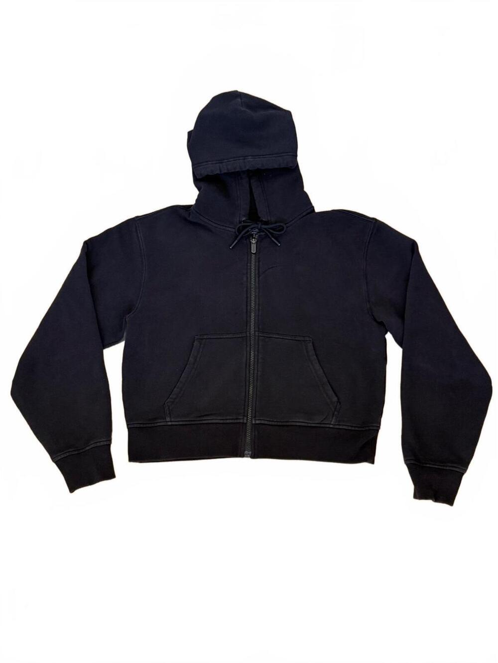 Athleta Black Full Zip Hoodie Sweatshirt | Size S